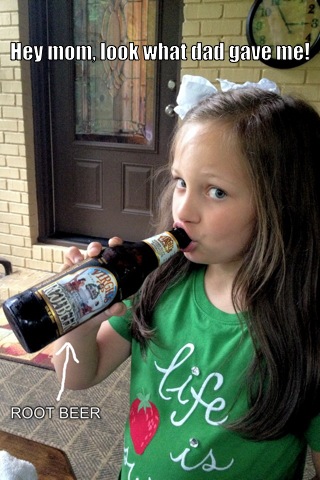 Being a dad means you get to freak your wife out with stuff like this.